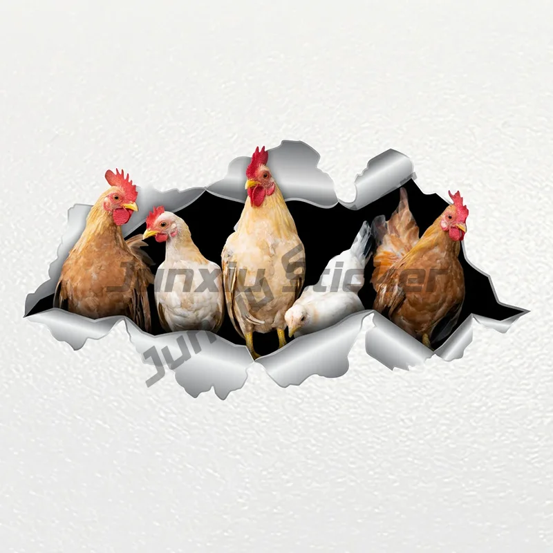 Car Sticker Chicken V2 Pet Animal Waterproof Vinyl Decal Car Accessories Decor Pegatinas Para Coche