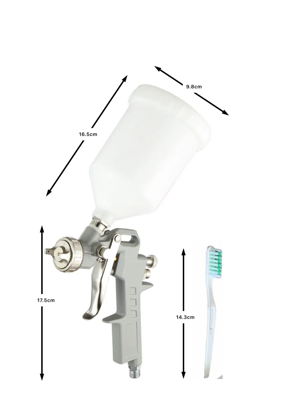 S990 Pneumatic Paint Sprayer HVLP Air Gravity Gun Primer High Transfer Efficiency Reduces Mist Suitable For Application Of Prime