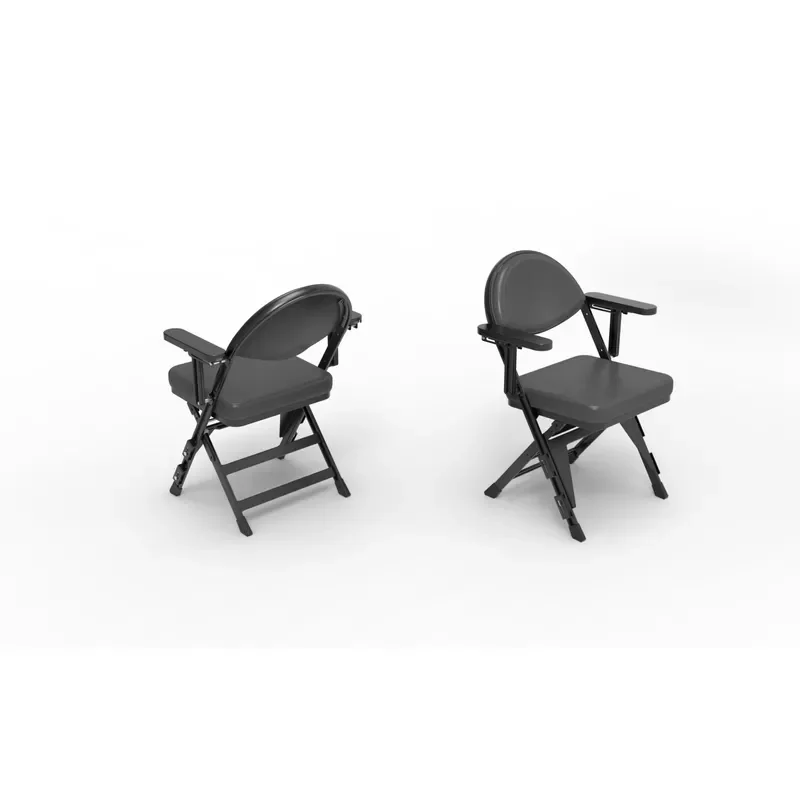 Custom Logo Team Metal Folding Chair-Durable Modern Design for Basketball Sideline School Stadium Sports Seating