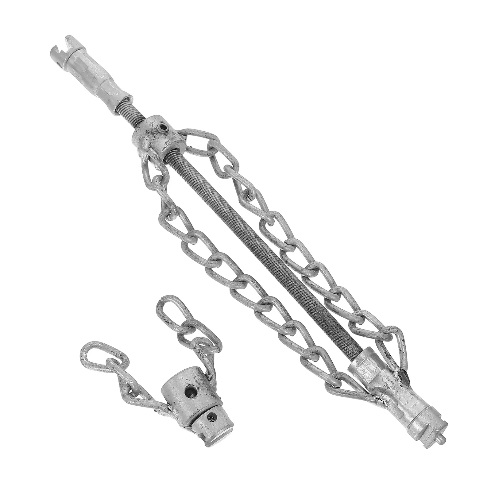 1Set 16Mm Drain Descaling Chain Knocker Dual Chain Pipe Cleaning Head for Sewer Line Maintenance Auger Attachment Residential