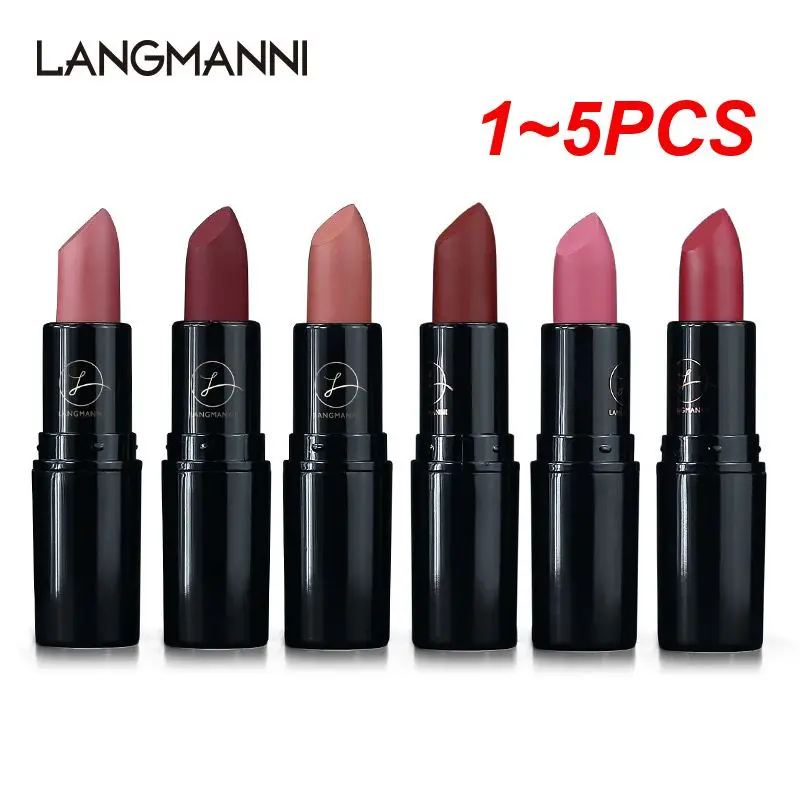 1~5PCS Waterproof Lipstick Easy To Wear Waterproof Transfer-proof Formula Nonstick Cup Lipstick Vibrant Pigments