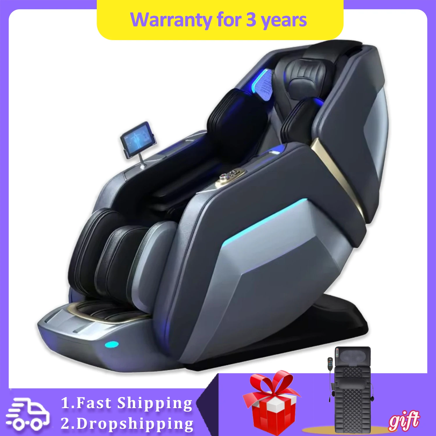 massage chair 4d zero gravity Recliner Luxury Foot Spa Full Body Zero Gravity Air Pressure AI Voice Health Detection chair