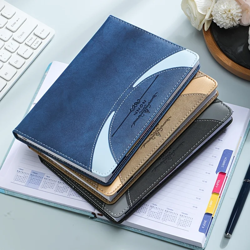 2027 Daily Planner A5 Size 5.71x8.46in Business Leather Notebook 360 Days One Page Per Day Cover 160 Sheets 320 Pages