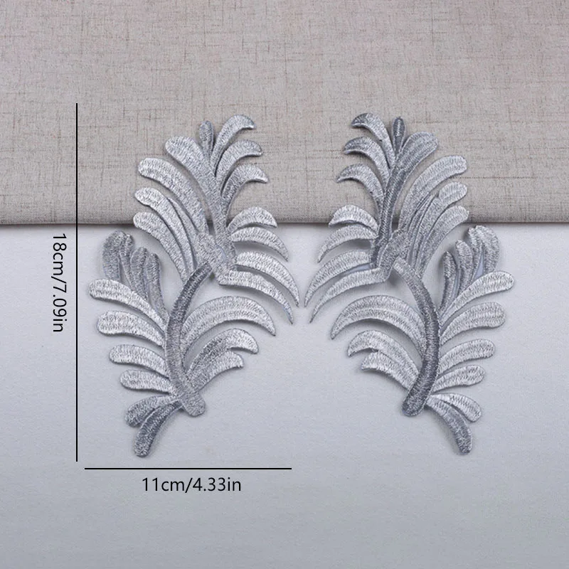 New Gold and Silver Color Embroidery Cloth Patch Stage Opera Costume Decorative Pattern Embroidery Hot Flower Household Supplies