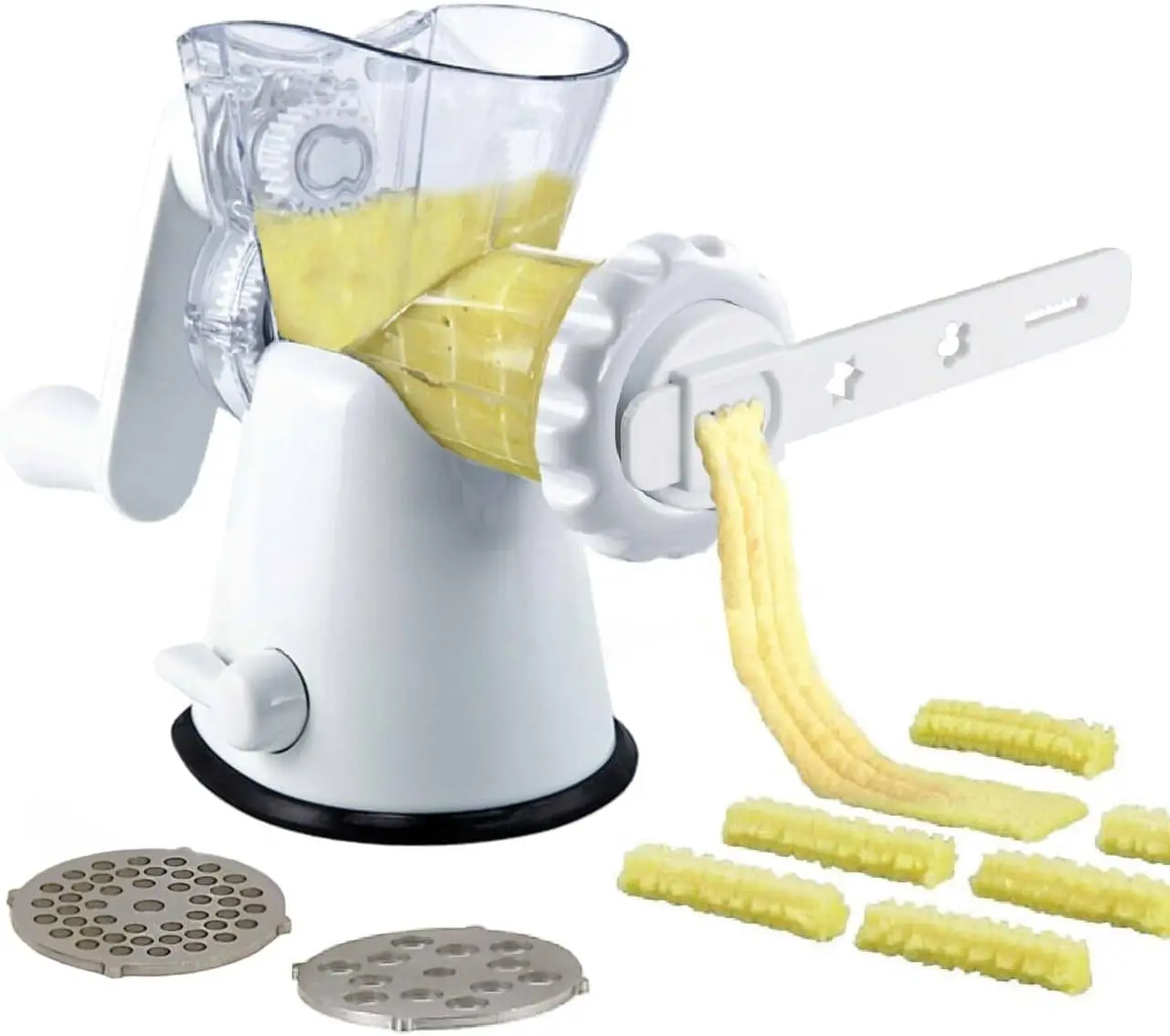 

Manual Meat Grinder & Vegetable Shredder with Cookie Maker, Includes Biscuit Patterns for Easy Homemade Snacks