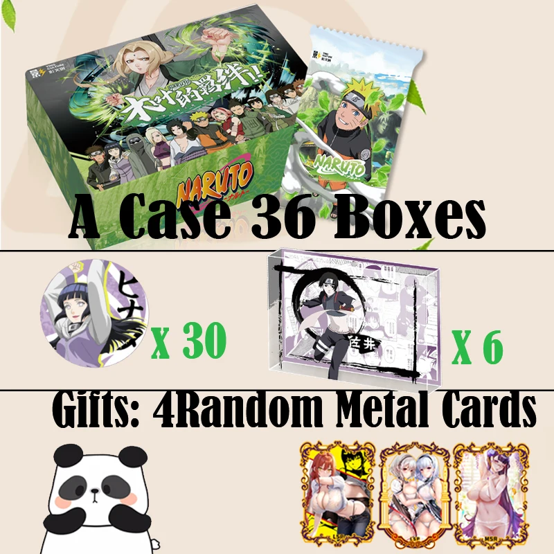 New Naruto Card Japanese Anime Collection Card Doujin Badge Crystal Bricks Booster Box Kids Toy Birthday  Party Gifts