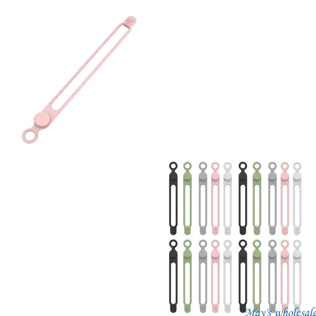 

Multiple Application Silicone Cord Organizers Strong Rubber Cable Straps for Electronics Accessories & Daily Essential 448A