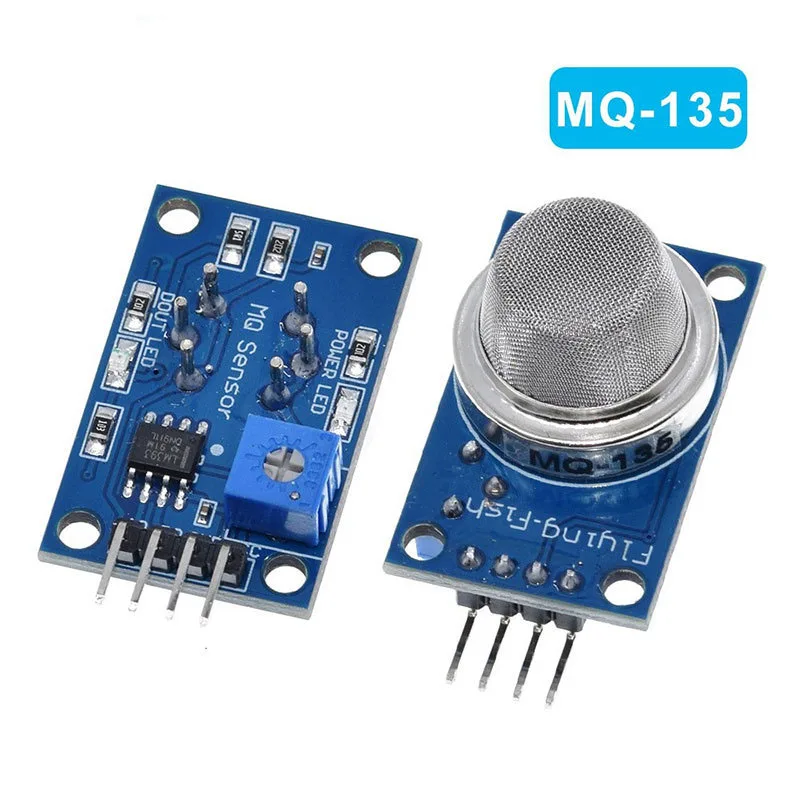 1/2~50/100Pcs MQ-135 Air Quality Sensor Module Ammonia Sulfide Harmful Gas Detection Alarm Module Sensitive Component Tester