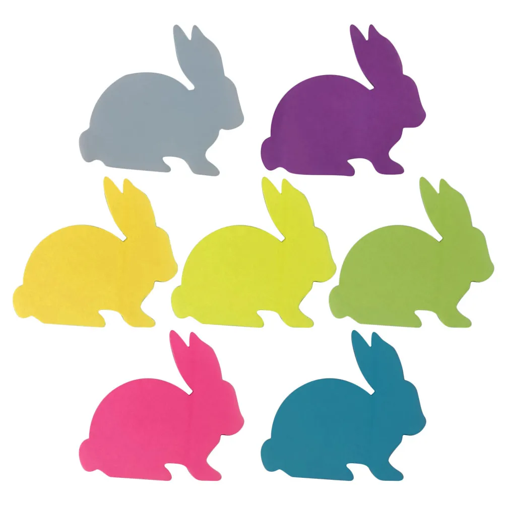 7 Books Cute Easter Bunny Notepad Pastel Animal Shaped Spring Holiday Memo Pads Easter Party Favor Classroom Prize