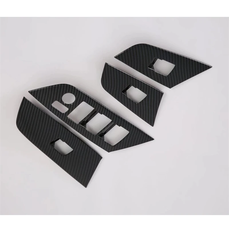 4Pcs Carbon Fiber Window Lift Switch Panel Cover For Toyota Prius 2016-2021 XW50 Car Accessories