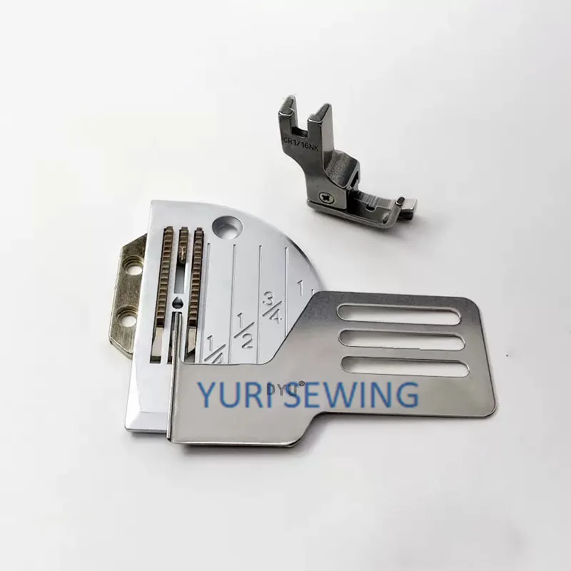 Pit line guage set with needle plate,teeth,presser foot,dark