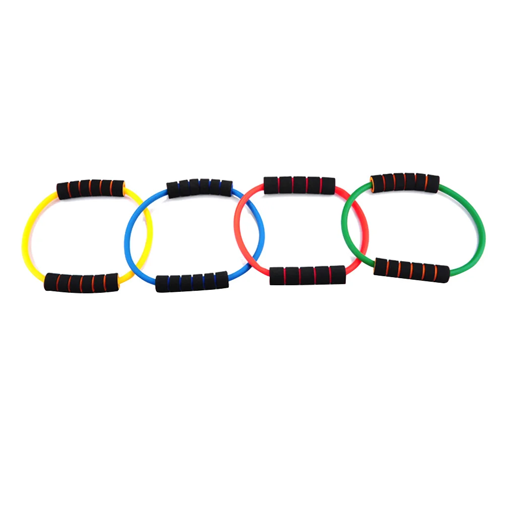 

4pcs O Shape Yoga Resistance Ring For Stretching Muscle Strengthening Exercise Rehabilitation Training Fitness Latex Band Chest