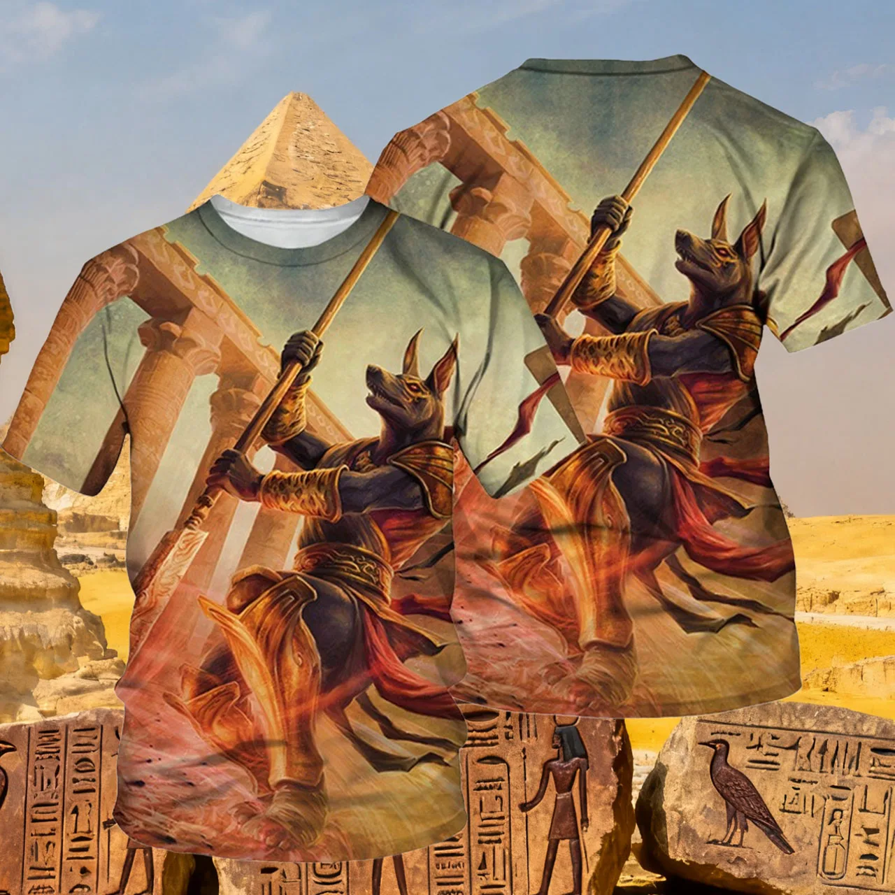 

Новая модная футболка в египетском стиле с круглым вырезом и принтом для взрослых и детей, быстросохнущая дышащая спортивная футболка для бега, фитнеса и тренировок