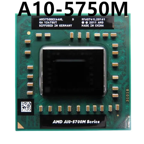 A10-Series A10-5750M A10 5750M 2.5 GHz Used Quad-Core Quad-Thread CPU 35W AM5750DEC44HL Socket FS1