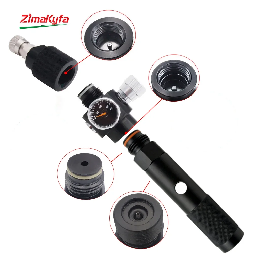 New Adapter Setup for 12g CO2 Cylinder Capsule to Air Accessories Tool Quick Filling Charger,Regulator 8mm Coupler Fill Nipple