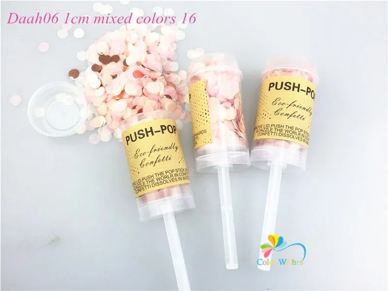 

10pcs/set Wedding Rose Gold Confetti Push Poppers For Baby Bride Shower Kid's Birthday Party Funny Toy Celebration Exploding