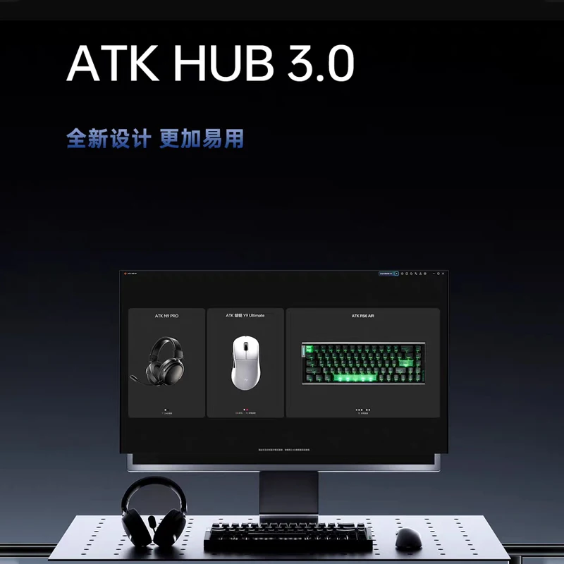 ATK Dragonfly Y9 Pro Max/Ultimate Dual Mode Ergonomics 800mAh عمر بطارية طويل لاسلكي/سلكي مزدوج 8k Y9 Series ماوس رياضي إلكتروني