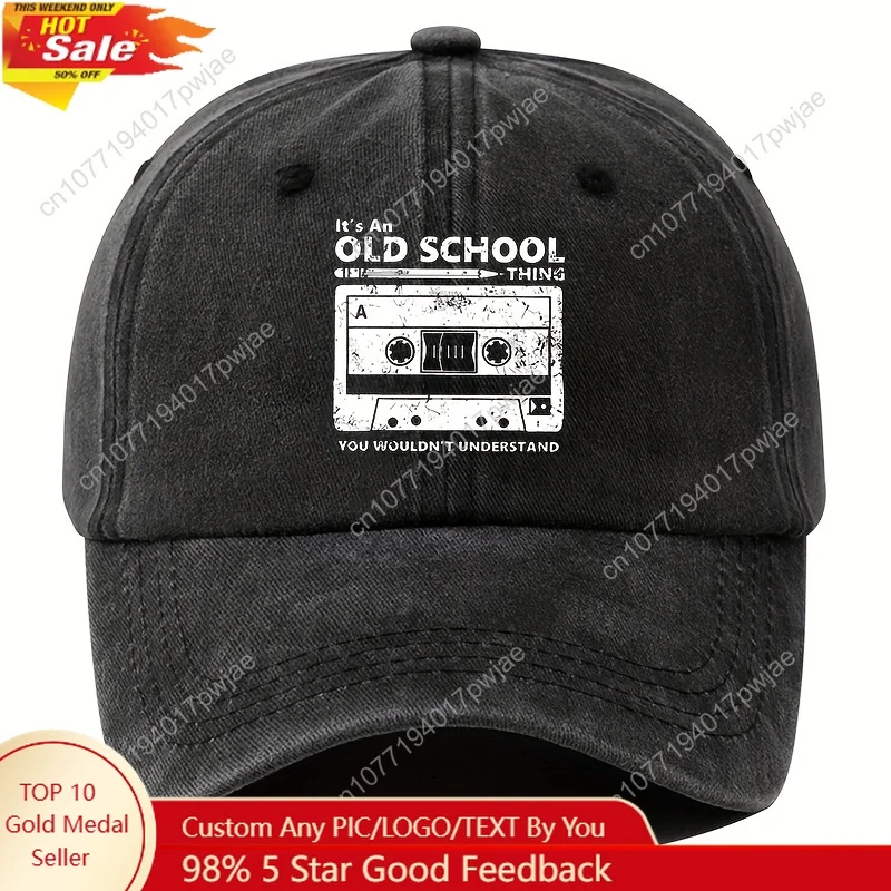 

1 Retro Washed Baseball Cap - Soft Top Dad Trucker Cap, Adjustable Retro Style Sun Hat, Unisex Outdoor Casual Hat