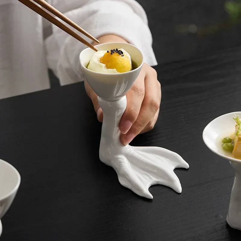 Wujinsha Four-petal Seasoning Dip Dish Creative Hotel Restaurant Club Front Dish Artistic Conception Dish Ceramic Tableware