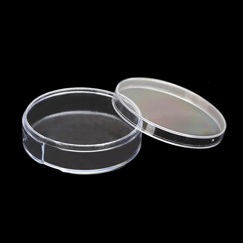 5pcs 6.2x2cm Retail  Powder Puff Box Clear Empty Stackable Dust-proof Storage Plastic Round Shaped Sample Pots Gel Bottle