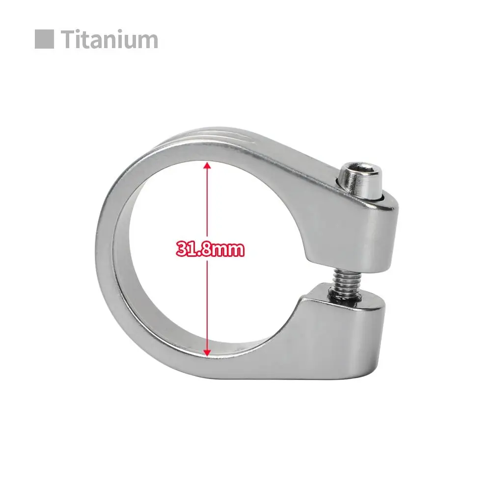 

28.6/31.8/34.9mm Bike Seatpost Clamp Aluminum Alloy Super Light Titanium Bicycle Sitting Rod Clamp Front Derailleur Ultralight