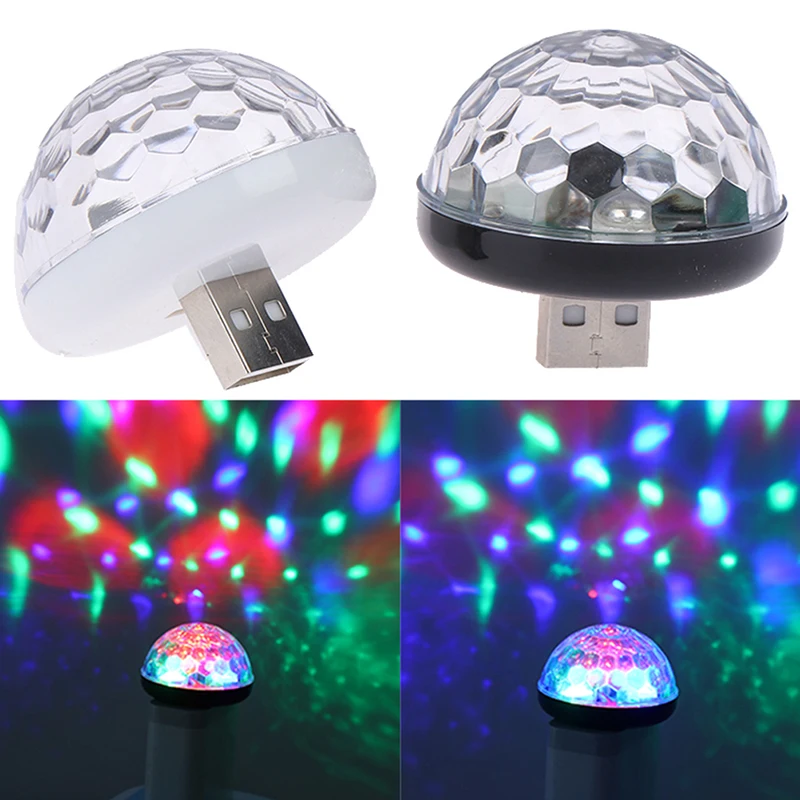 

1x Car USB RGB Mini Interior Atmosphere Neon Light Colorful Music LED Decor Lamp