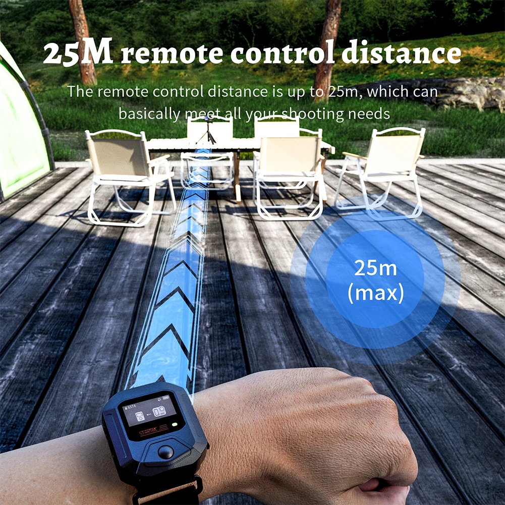 Camera Remote with GPS Positioning Bluetooth-Compatible 5.0 Handlebar/Wrist Mounted Remote Control for Insta360 X4/Ace Pro/Go 3S