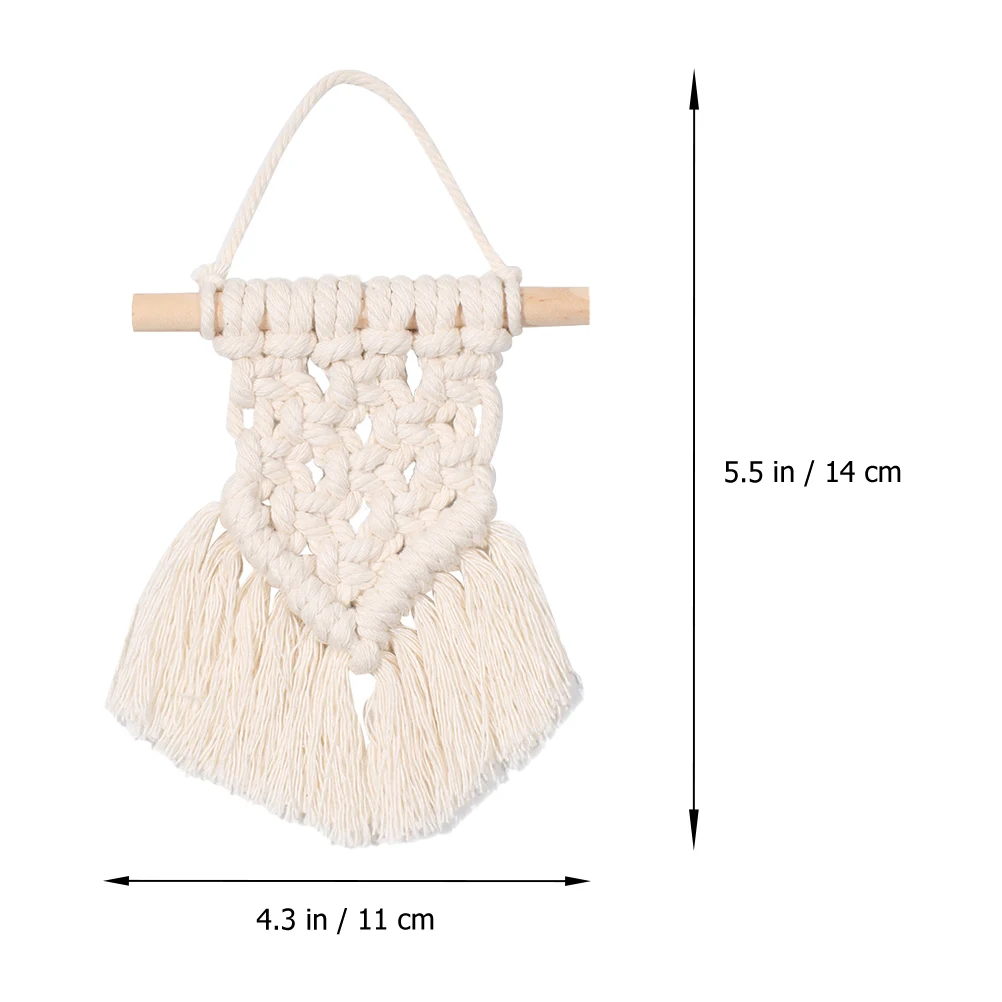 

1pc Creative Mini Hand Knitted Woven Wall Hanging Decor Festival Room Decoration Home Christmas Cotton String Ornament Home Wall
