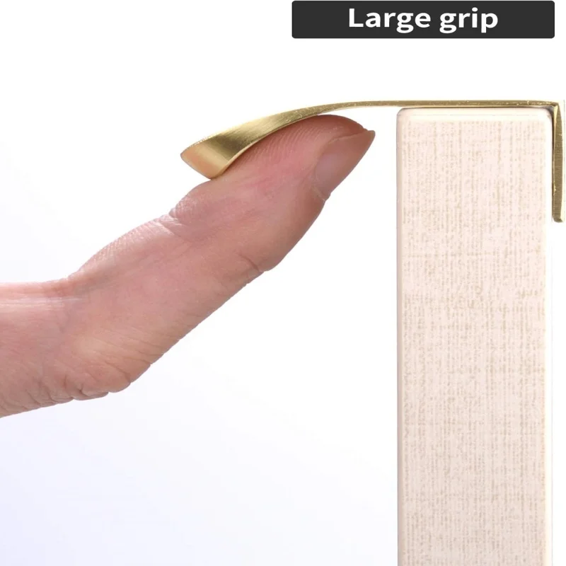 أسود/ذهبي/رمادي حافة الخزانة إصبع سحب المطبخ درج مخفي يسحب سبائك الألومنيوم مقبض الباب المخفي ، مقابض لقطع الأثاث قوس #4