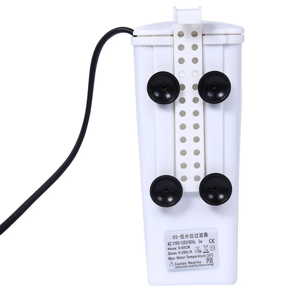 

Aquarium Waterfall Turtle Fish Tank Built-in Filter Low Water Level Oxygen Pump Quiet Energy Efficient Fish Tank Filters