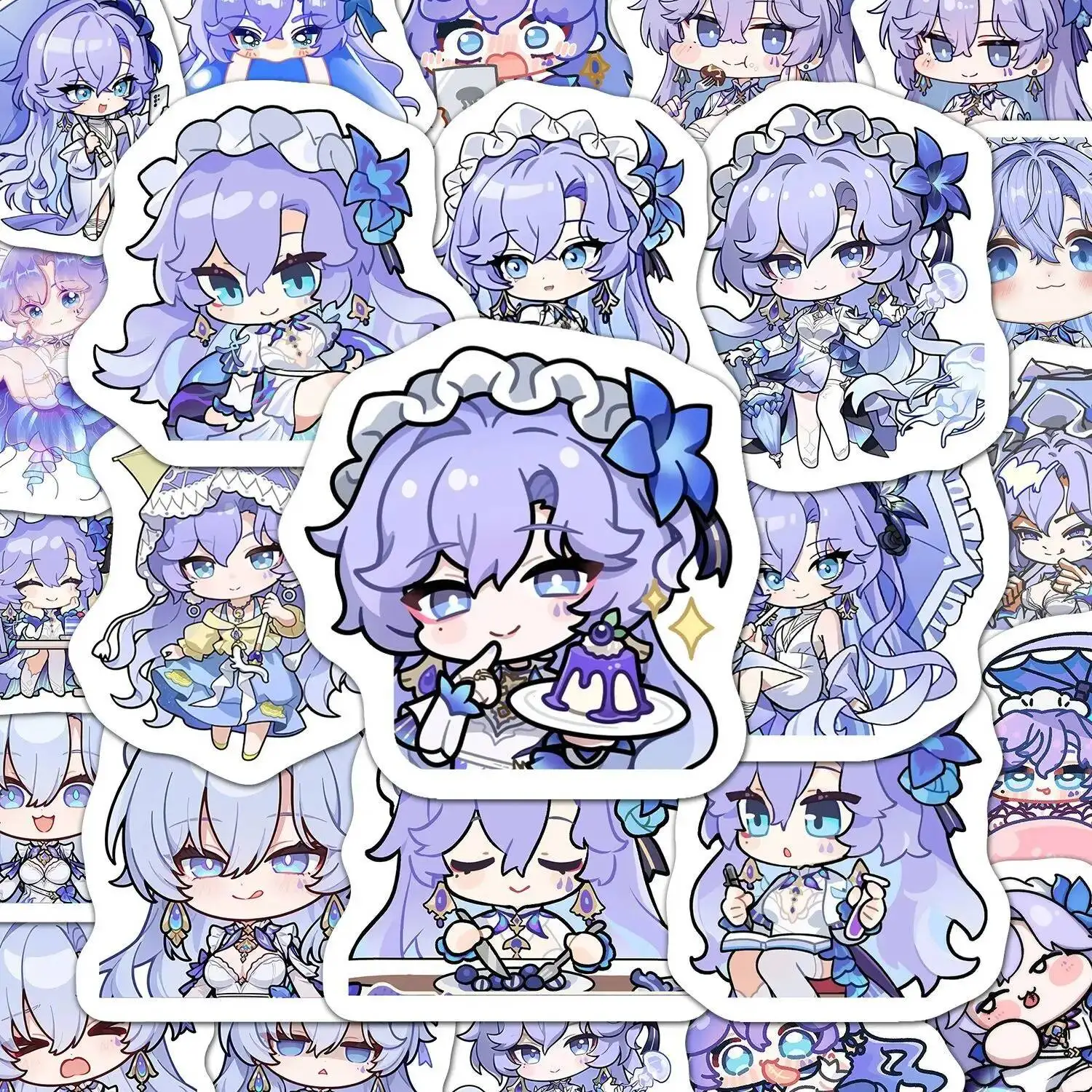 

Wuthering Waves Cantarella Stickers Decoration Acg Laptop Phone Suitcase Notebook Label Stationery Sticker Gift Q-Version Game