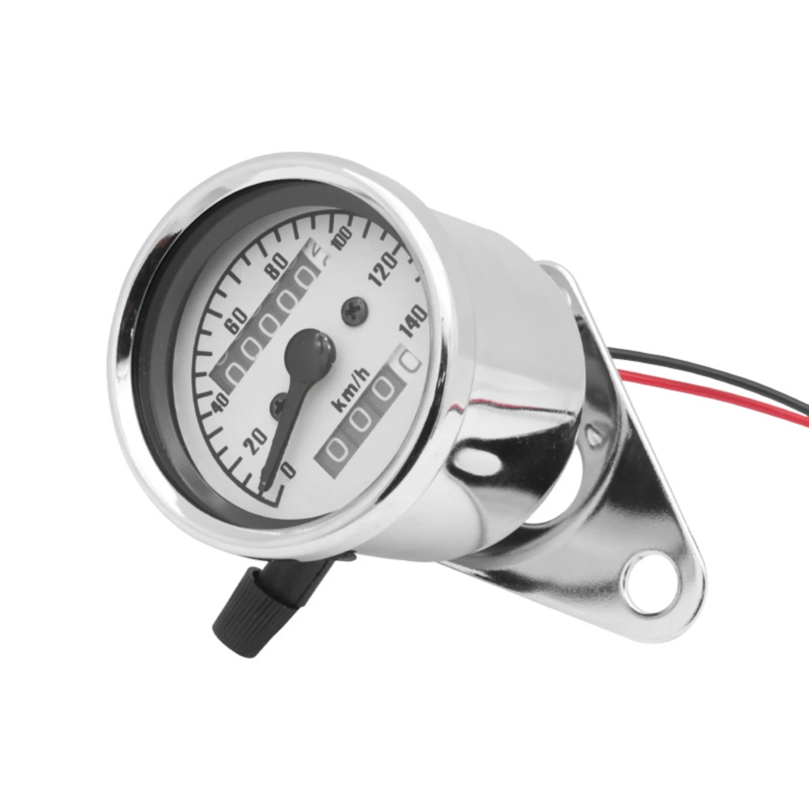 Motorcycle Speedometer with Odometer Easy-to-Read Analog Motorcycle Speedometer Universal Compact for Custom Bike Builders