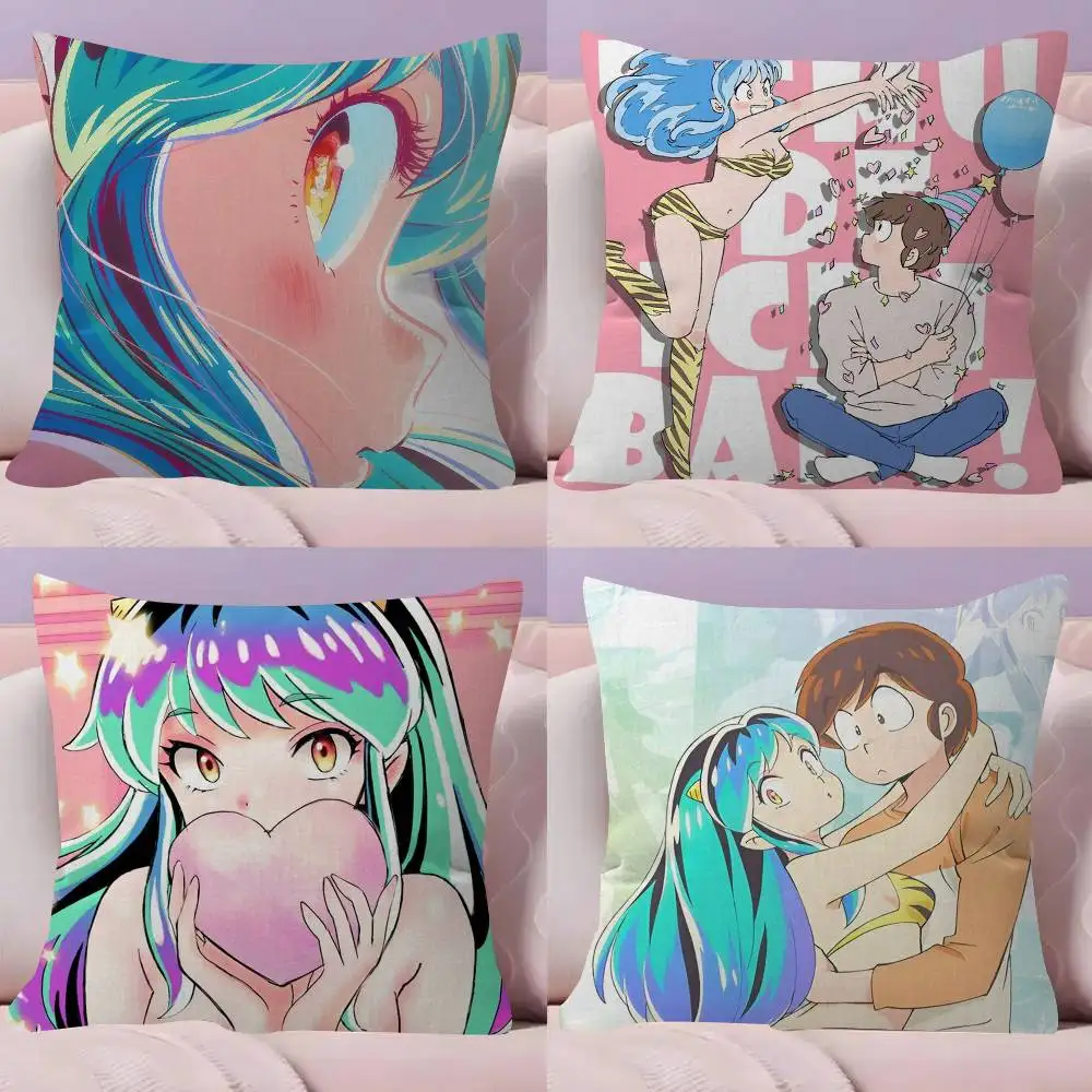 Urusei Yatsura Anime 45 x 45 cm Kissenbezug, Dekokissenbezug, Heimkissenbezug für Couchkissen