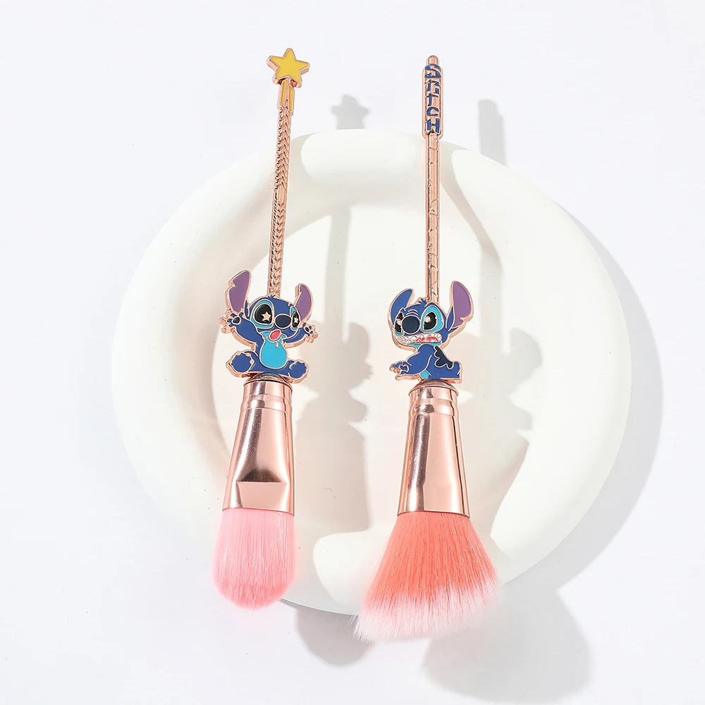 5pcs/set Lilo & Stitch Makeup Brushes Kawaii Stitch Model Cosmetics Brush for Women Eyeshadow Concealer Lip Eye Brush