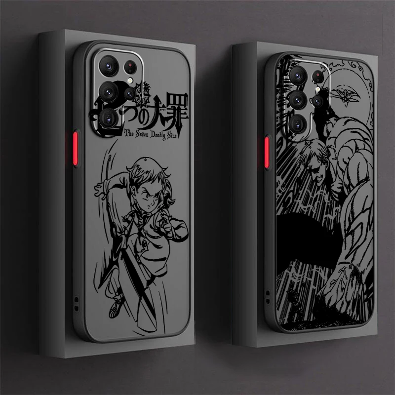 

T-The Seven Deadly Sins Cool Art Frosted Translucent For Samsung Note 20 A35 A03 A54 A31 A22 A34 A14 A24 A04 A55 5G Soft