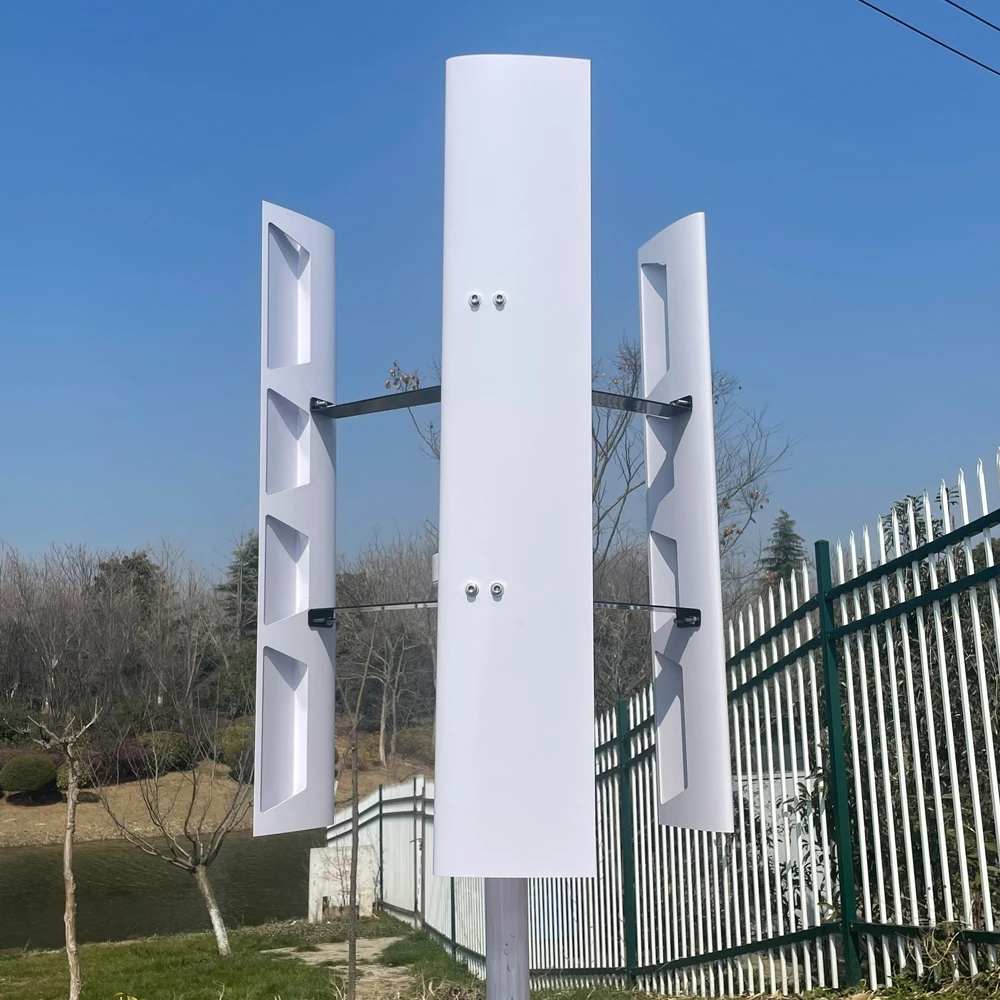 800W 1000W 2000W Wind Turbine Vertical Generator 12V 24V 48V with MPPT Hybrid Controller 96V Windmill Ship by Train No Tax