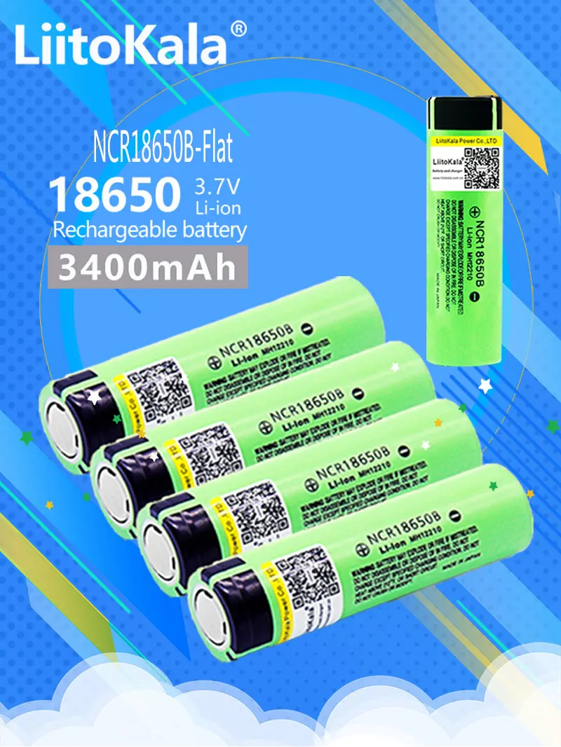 Liitokala nowa oryginalna bateria litowo-jonowa NCR18650 3400 34B 3.7V 18650 3400mAh