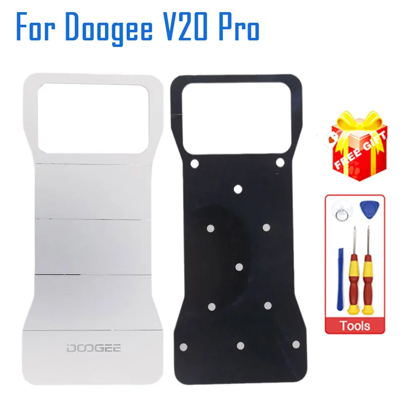 New Original DOOGEE V20 Pro Bottom Cover Back Battery Cover With Glass Plate Adhesive For DOOGEE V20 Pro Smart Phone