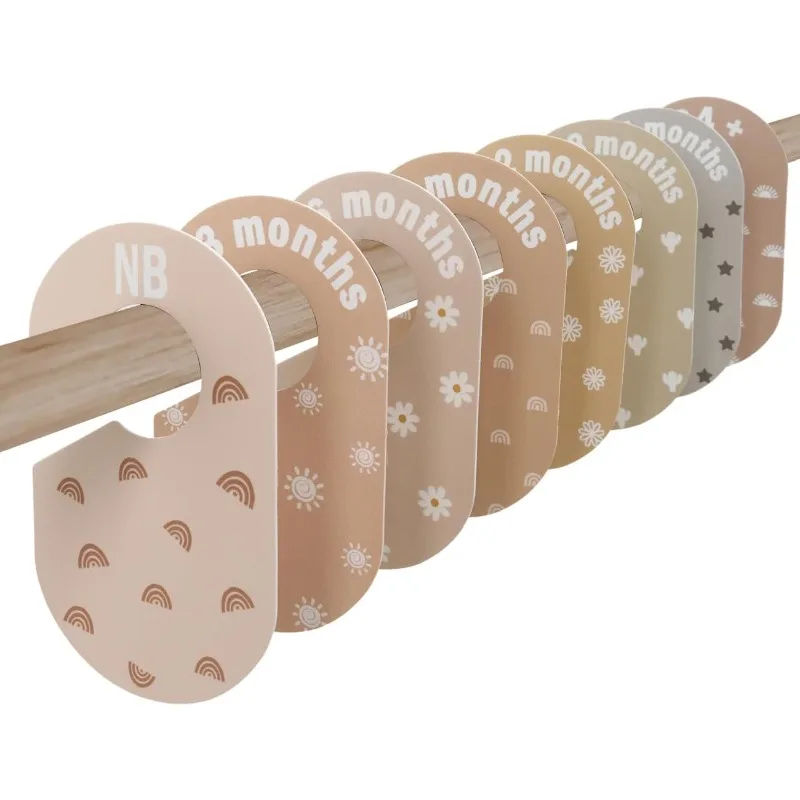 Baby Closet Divider Baby Wardrobe Organizer Double-Sided Minimalist Cute Design Nursery Decor Clothes Hanger Dividers for Sortin