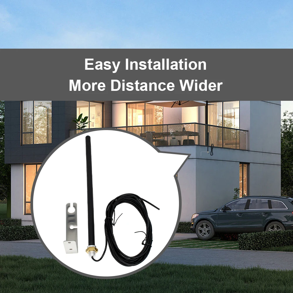 3M External RF Antenna for Gate Garage Door 433MHz 433.92 Remote Control Signal Enhancement Antenna Booster