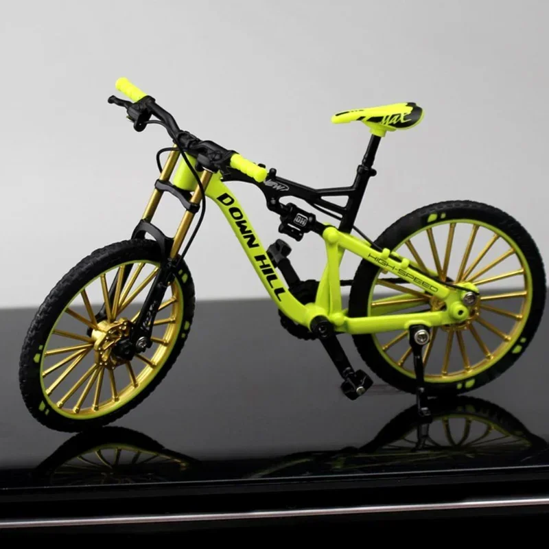 1:10 Mini modello di bicicletta in lega giocattolo Finger Mountain Bike Pocket Diecast simulazione metallo Racing divertenti giocattoli da collezione per bambini