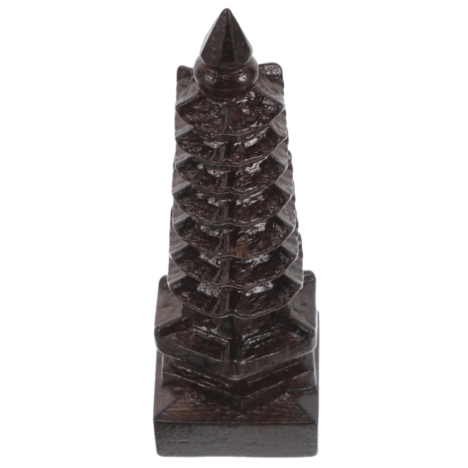 

Mini Wenchang Pagoda 9 Tier Agarwood Wood Carving Desk Decor Tower Statue Feng Shui Office Decoration Cultural Handicraft Gift
