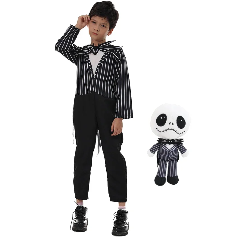 أزياء الهالوين سالي جاك التأثيرية لـ Meisjes De Nachtmerrie Voor Kerst سالي Jurk Kids Classic Jack Skellington Kleding