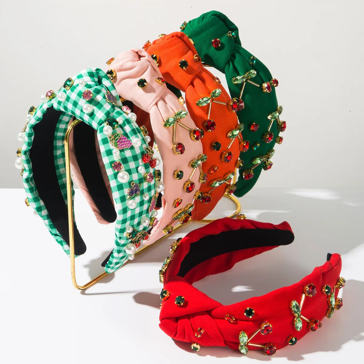 

New Fruit Series Creative Diamond-encrusted Cherry Headband Women's Fashion Sweet and Cute Style Hair Accessories