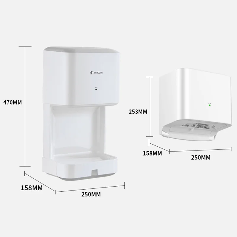 مجففات اليد الأوتوماتيكية عالية السرعة مجفف للنفخ الذكية التعريفي الحائط التعريفي آلة مجففات ذكية للحمام
