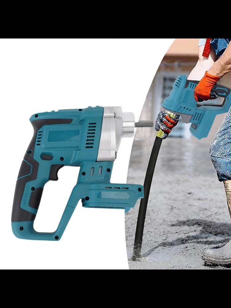 Vibromasseur électrique pour béton, moteur en cuivre alimenté par batterie 18V, outil vibrant pour béton électrique 600W, polyvalent pour l'élimination des bulles