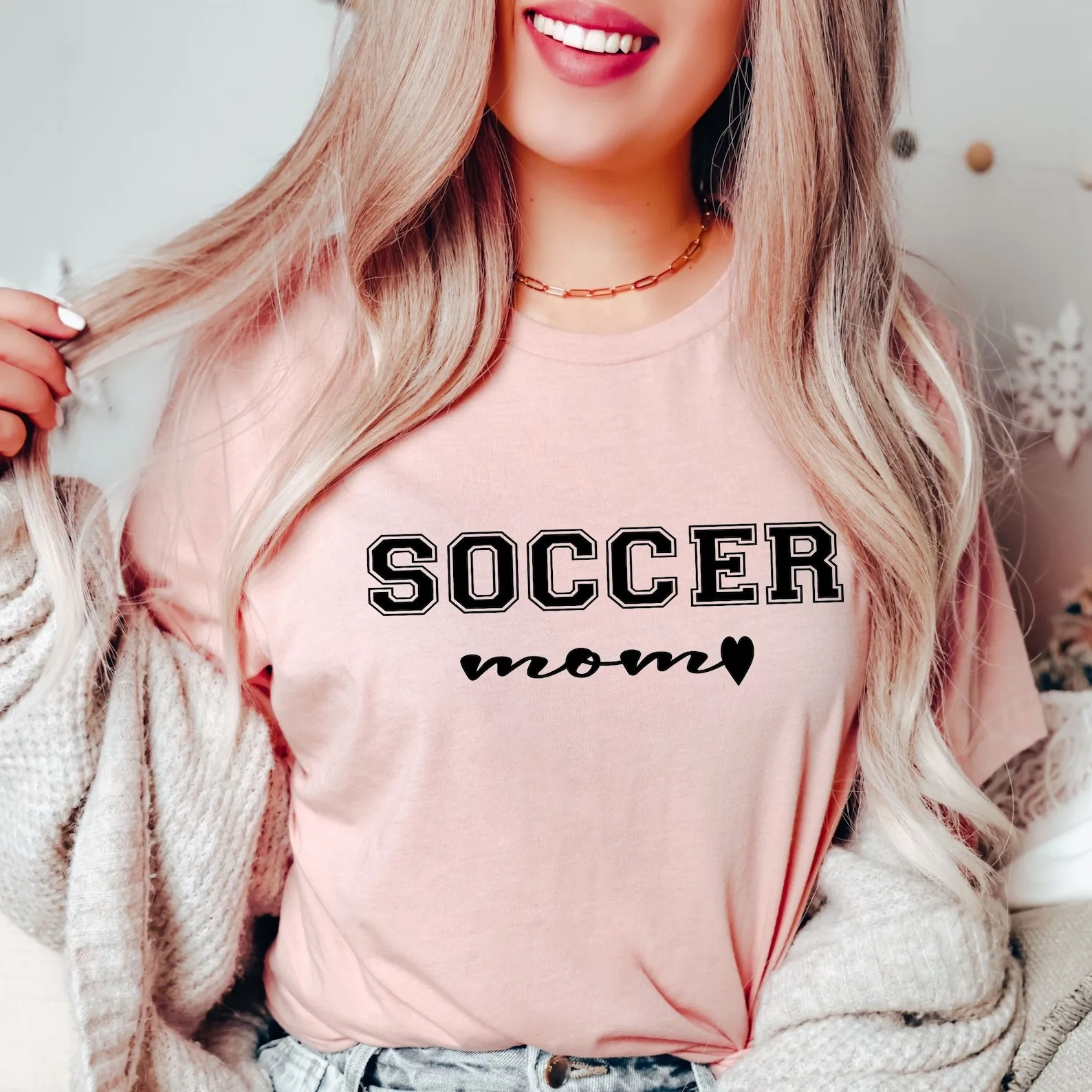 Soccer Mom Heart Tshirt Mama Shirt Gift Game Day Funny