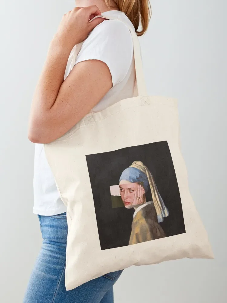

gillian anderson x pearl earring Tote Bag bags luxury women hand bag ladies shopper bag women canvas Women's shopper