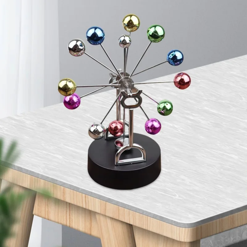 Ferris Wheel Perpetual Motion Apparatus Creative Rotating Simple Newton Pendulum Ball Physical Magnetic Balance Wobbler Gifts view 6