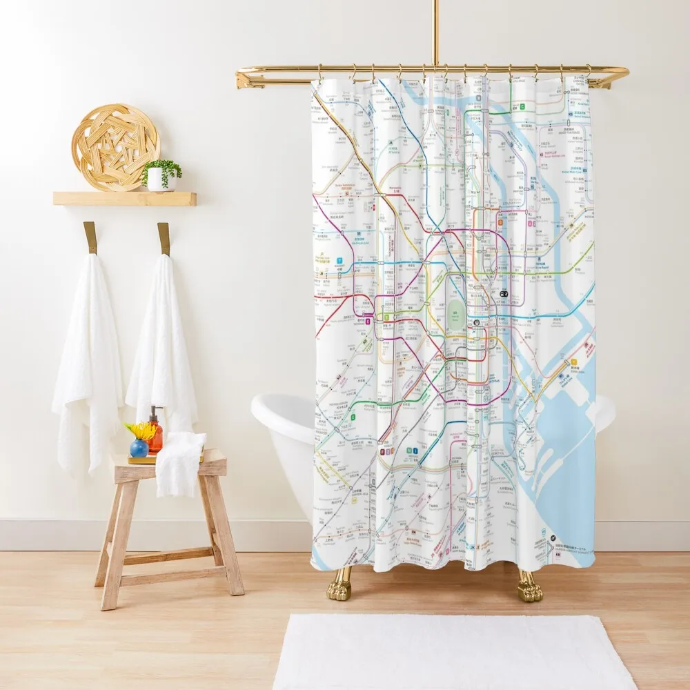 

Tokyo Metro Map Shower Curtain Bathroom Accessory Waterproof Bath And Anti-Mold In The Bathroom Bathroom Accessorys Curtain